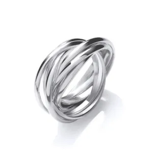 Silver 7 Band Ring