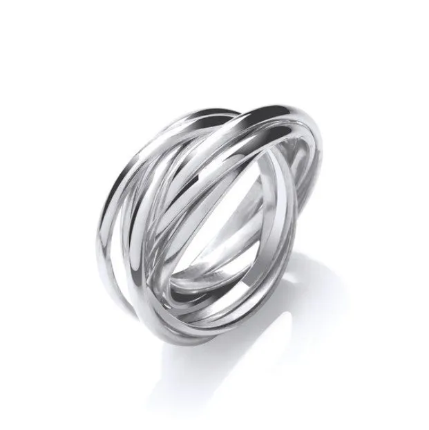 Silver 7 Band Ring