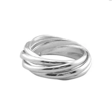 Silver 7 Band Ring