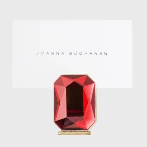 Single gem placecard holder, bright red, set of two