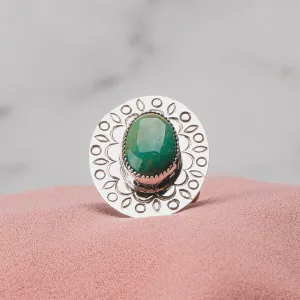 Size 8.75 Green Kingman Turquoise Gemstone Ring