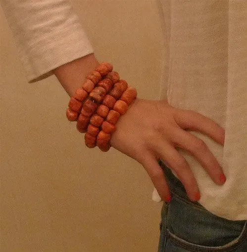 Sponge Coral Bead Stretch Bracelet