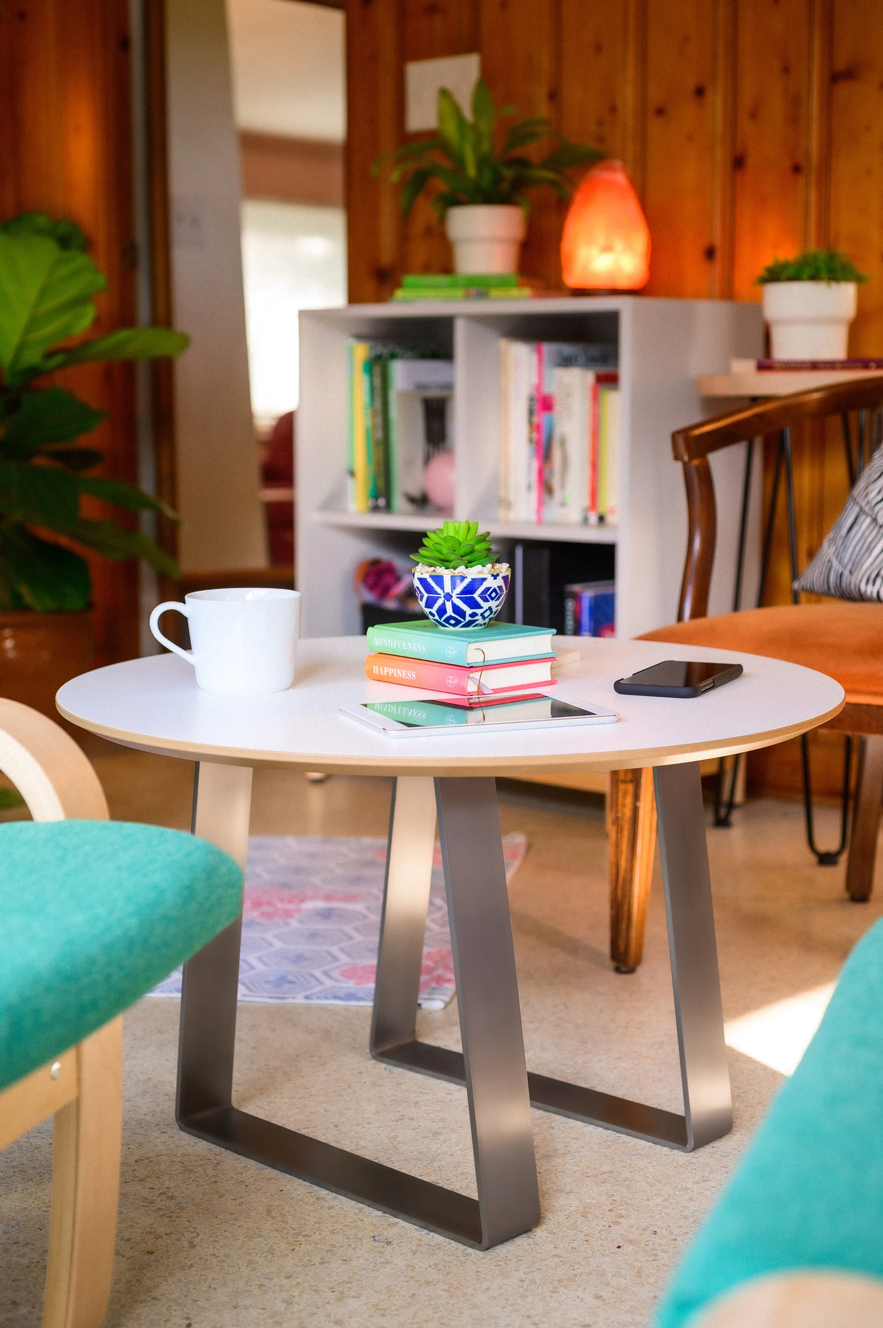 Standard Duty Bell-Shape Flat Bar Table Leg & Bench Base (Sold Separately) - Clear Coated Finish