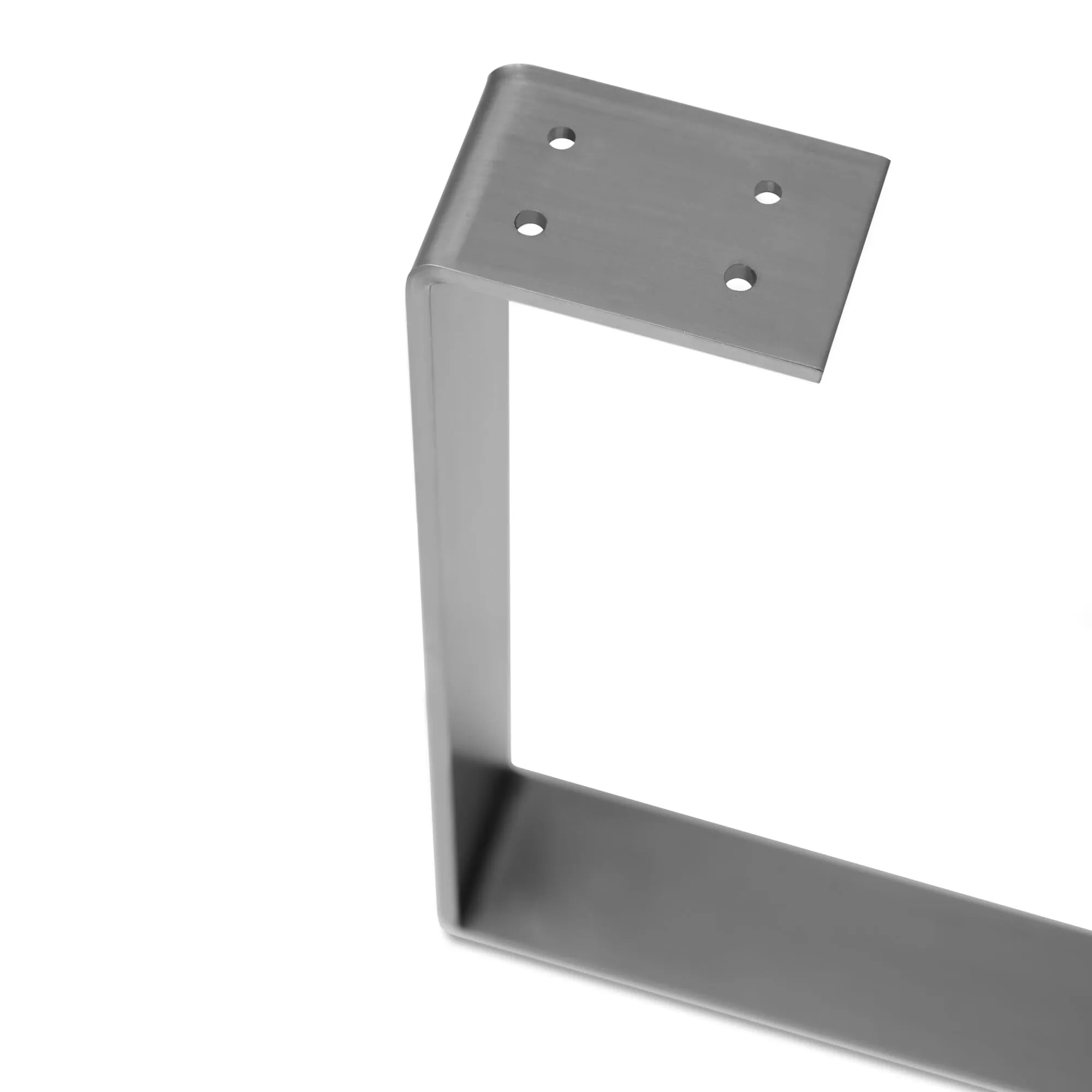 Standard Duty Bell-Shape Flat Bar Table Leg & Bench Base (Sold Separately) - Clear Coated Finish