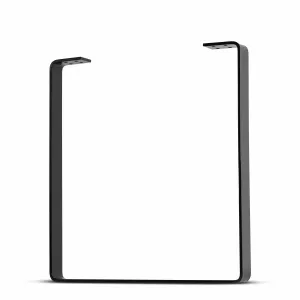 Standard Duty U-Shape Flat Bar Table Leg & Bench Base (Sold Separately) - Jet Black Satin - 10" - 16" Height - 0.25" Thick Metal