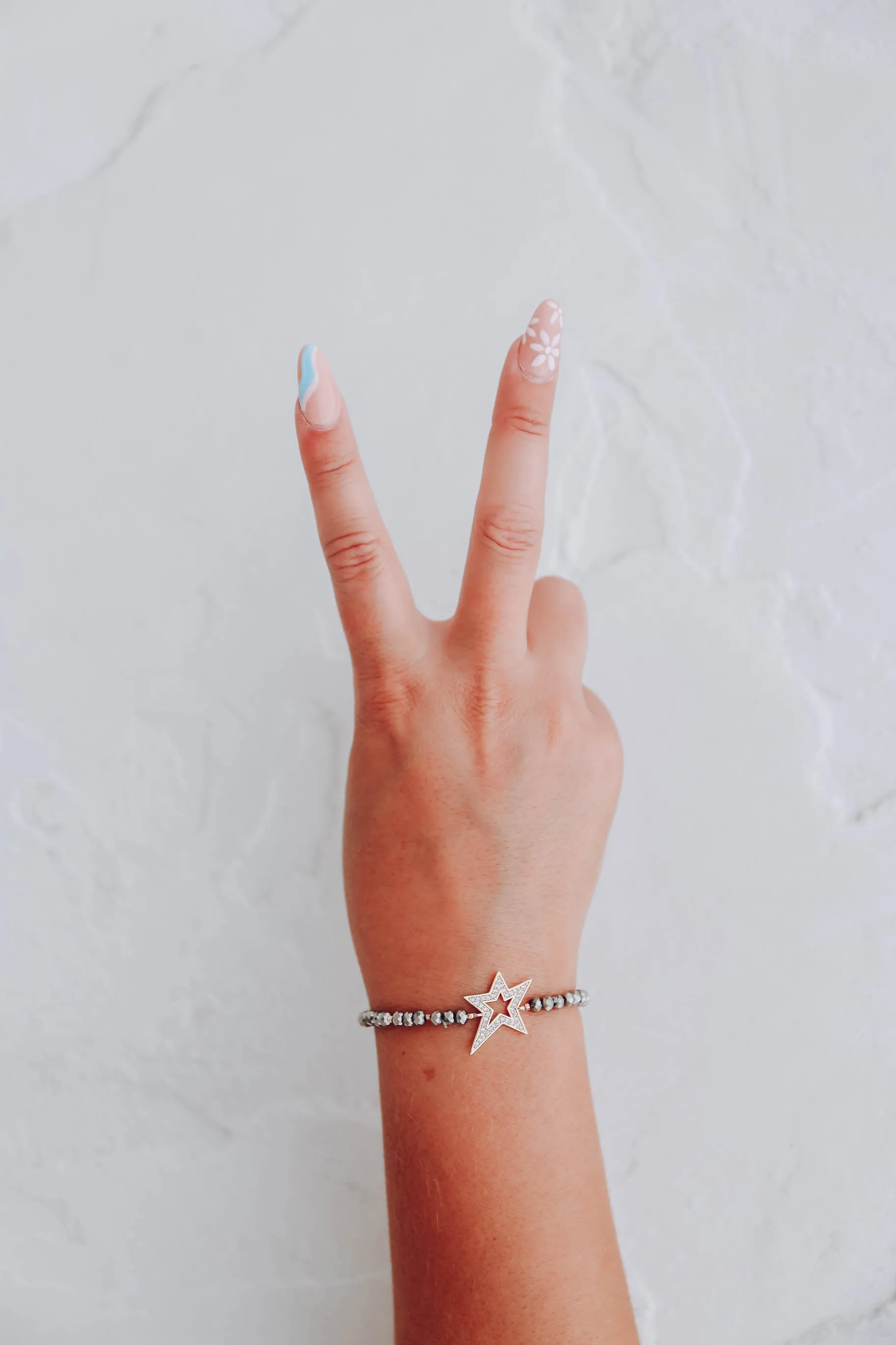 Star Light Stretch Bracelet - Hematite