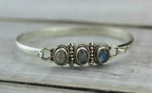 Sterling Silver and Labradorite Bracelet