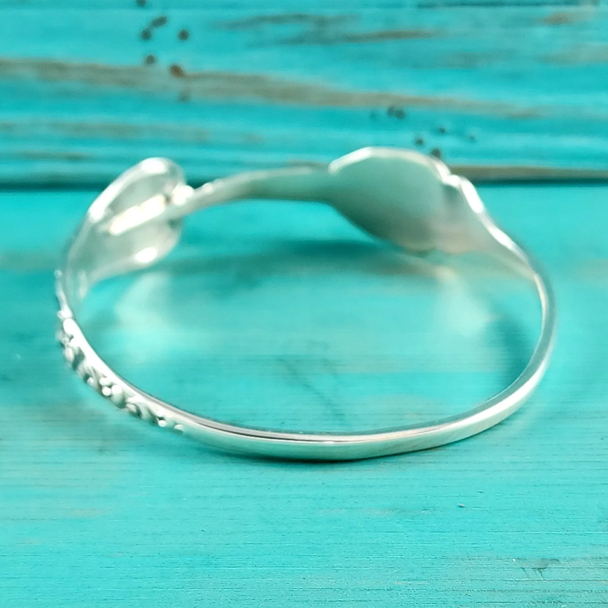 Sterling Silver Dominick & Haff Rococo Lettuce Serving Fork Bangle Bracelet