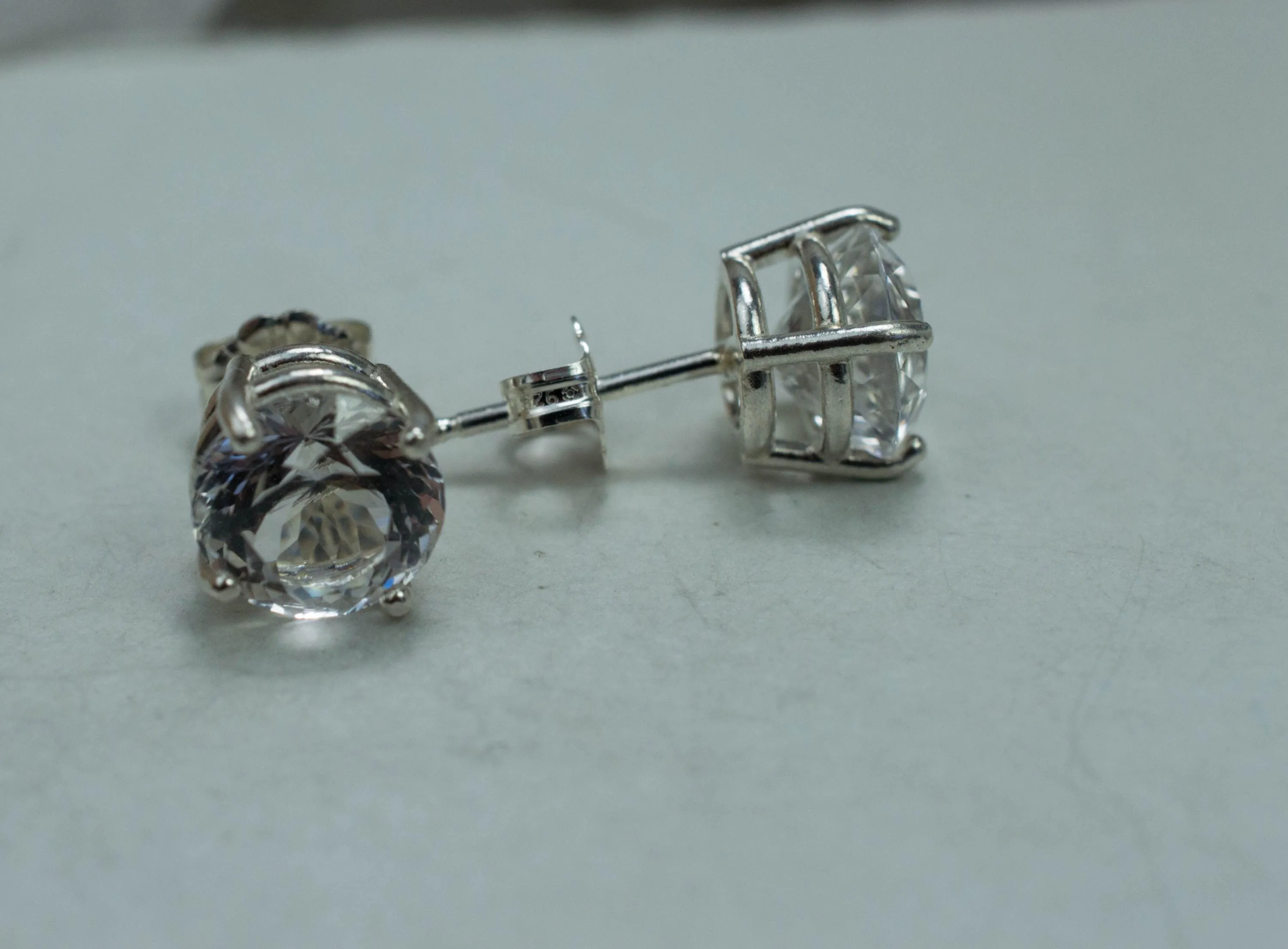 Tanzanian Quartz Earrings, Natural Untreated Mondo Quartz; 3.695cts