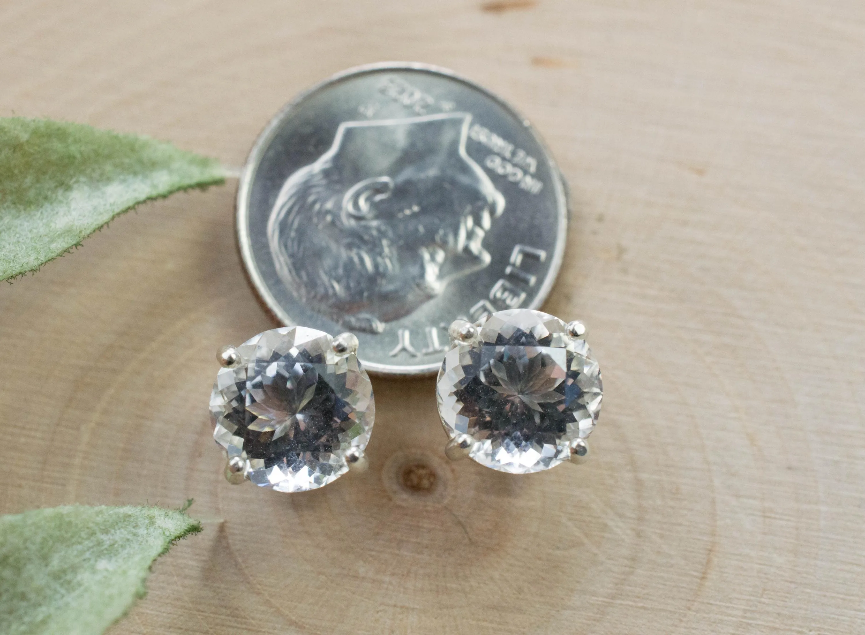 Tanzanian Quartz Earrings, Natural Untreated Mondo Quartz; 3.695cts