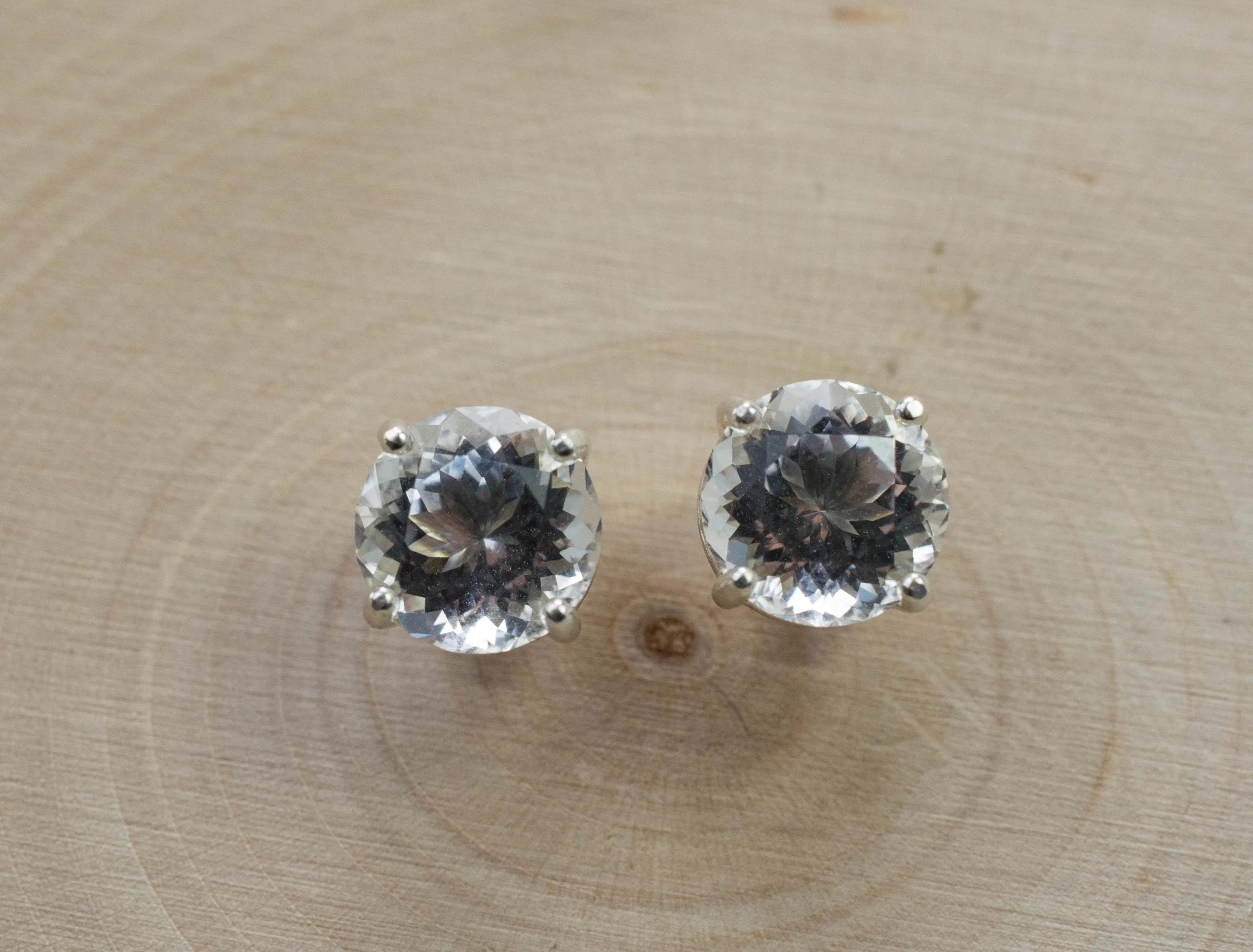 Tanzanian Quartz Earrings, Natural Untreated Mondo Quartz; 3.695cts