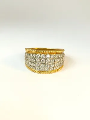 Third payment - RESERVED SHANISA Stupendous Vintage, 18ct Gold Diamond (1ct of diamonds) Showstopping Cluster Ring (7.8g)