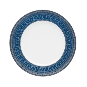Tiara Prussian Blue & Platinum Large Dinner Plate