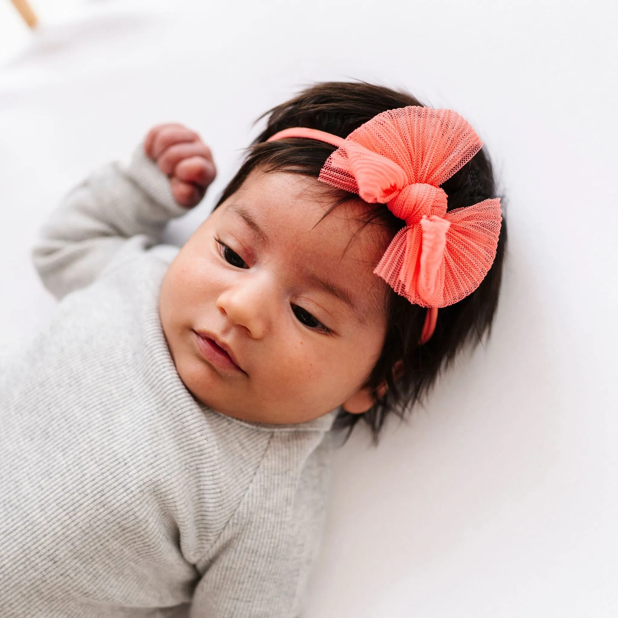 TULLE BABY FAB® SKINNY: pleated coral