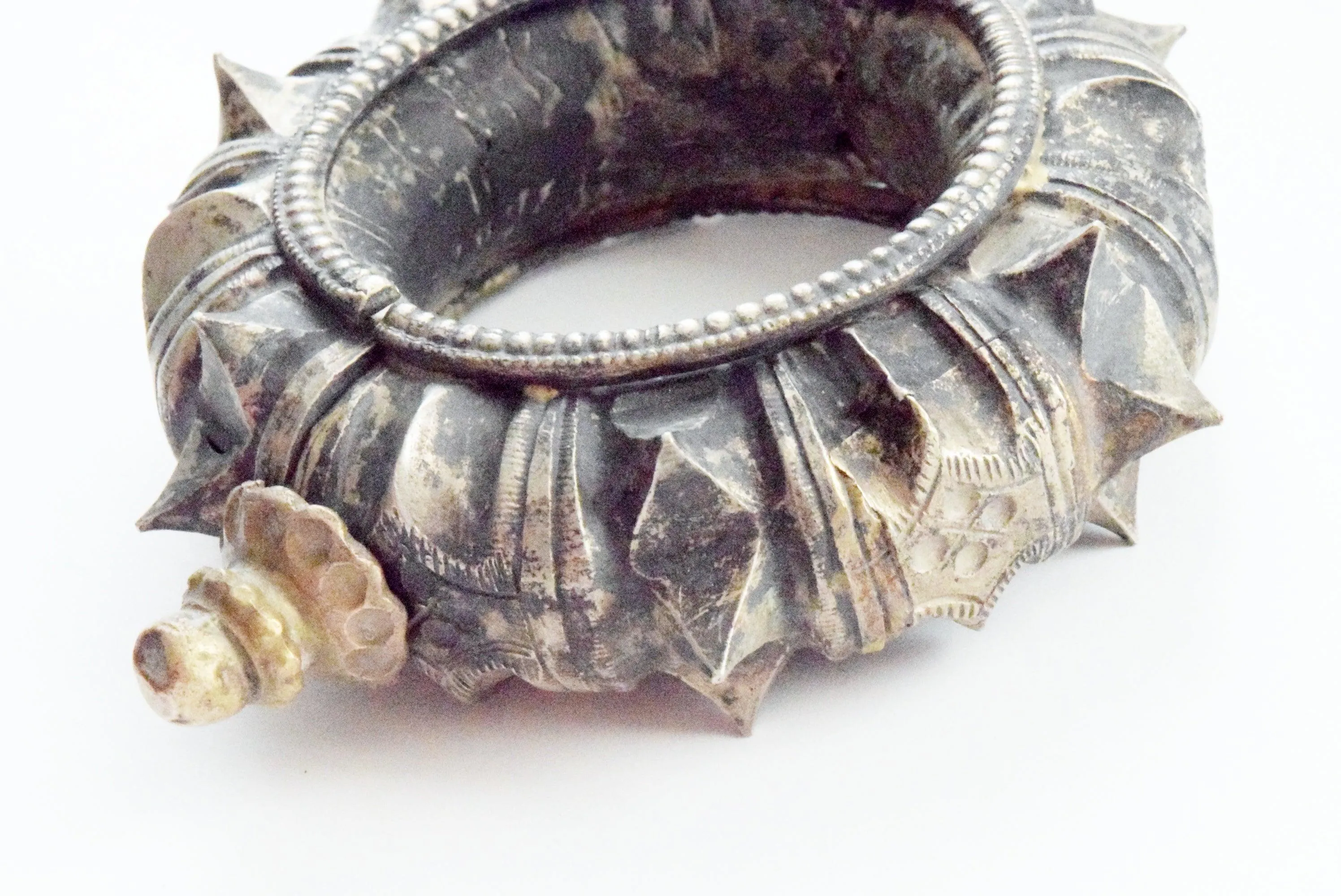 Vintage Indian Spike Bracelet for Small Wrist