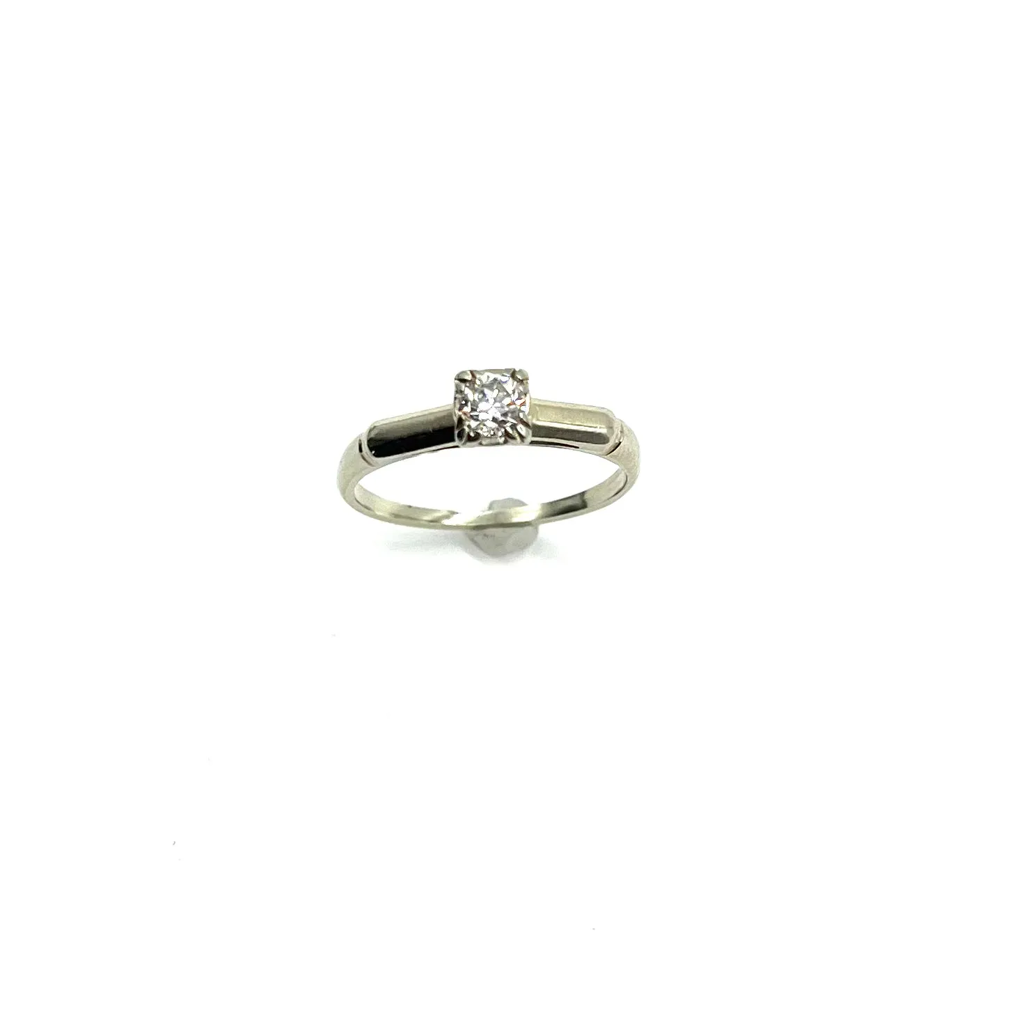 Vintage White Gold Solitaire Engagement Ring