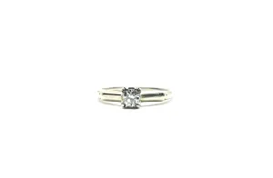 Vintage White Gold Solitaire Engagement Ring