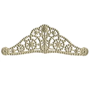 Wearable Large Tiara Crown, Dresden Paper Board