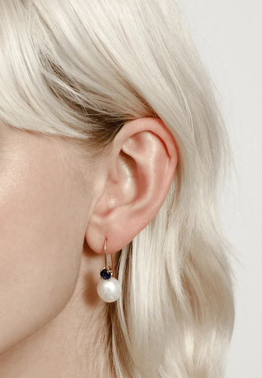 Wolf Circus Erin Earrings Gold Blue
