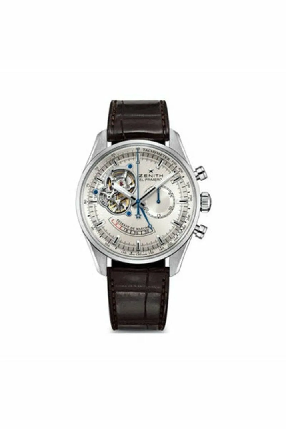 zenith chronometer open power reserve men's watch ref. 03.2080.4021/01.c494